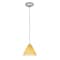 Access Lighting Martini, Pendant, Brushed Steel Finish, Amber Glass 28004-1C-BS/AMB - alternate 1